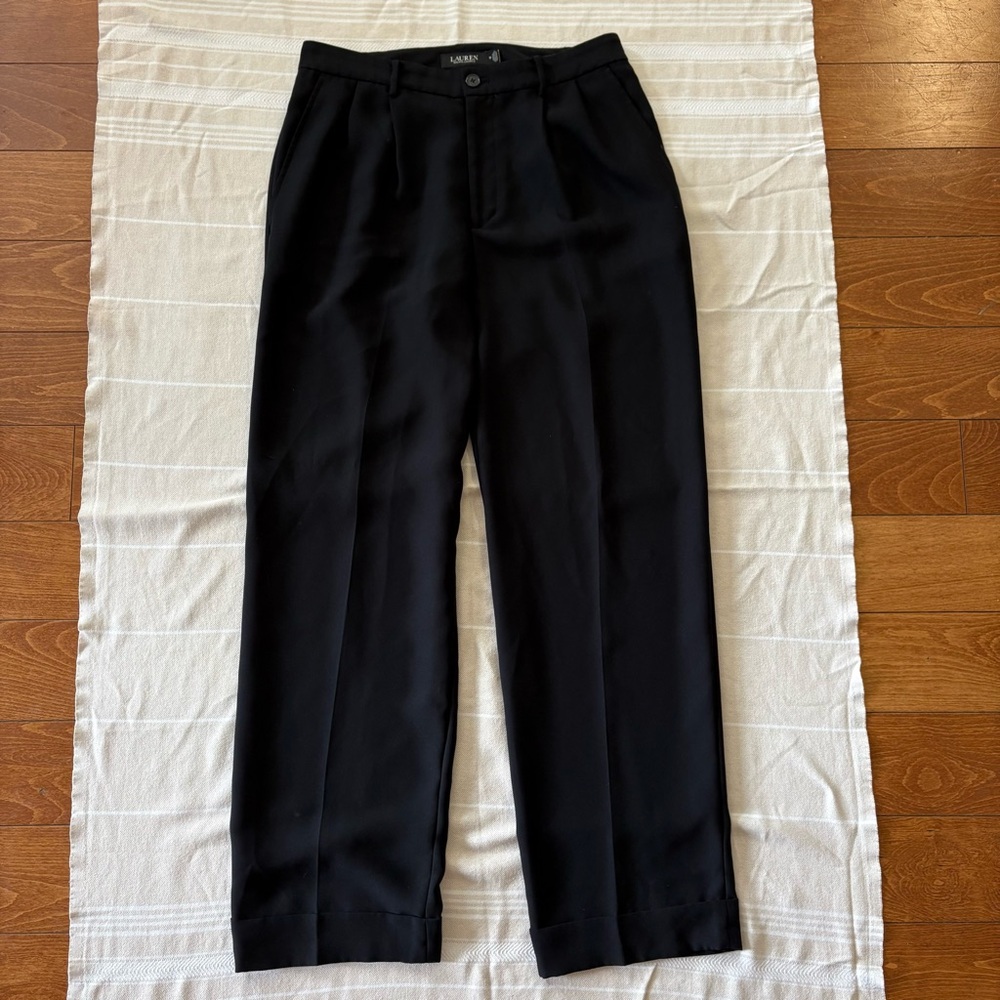 Ralph Lauren Black Wide Leg Trousers